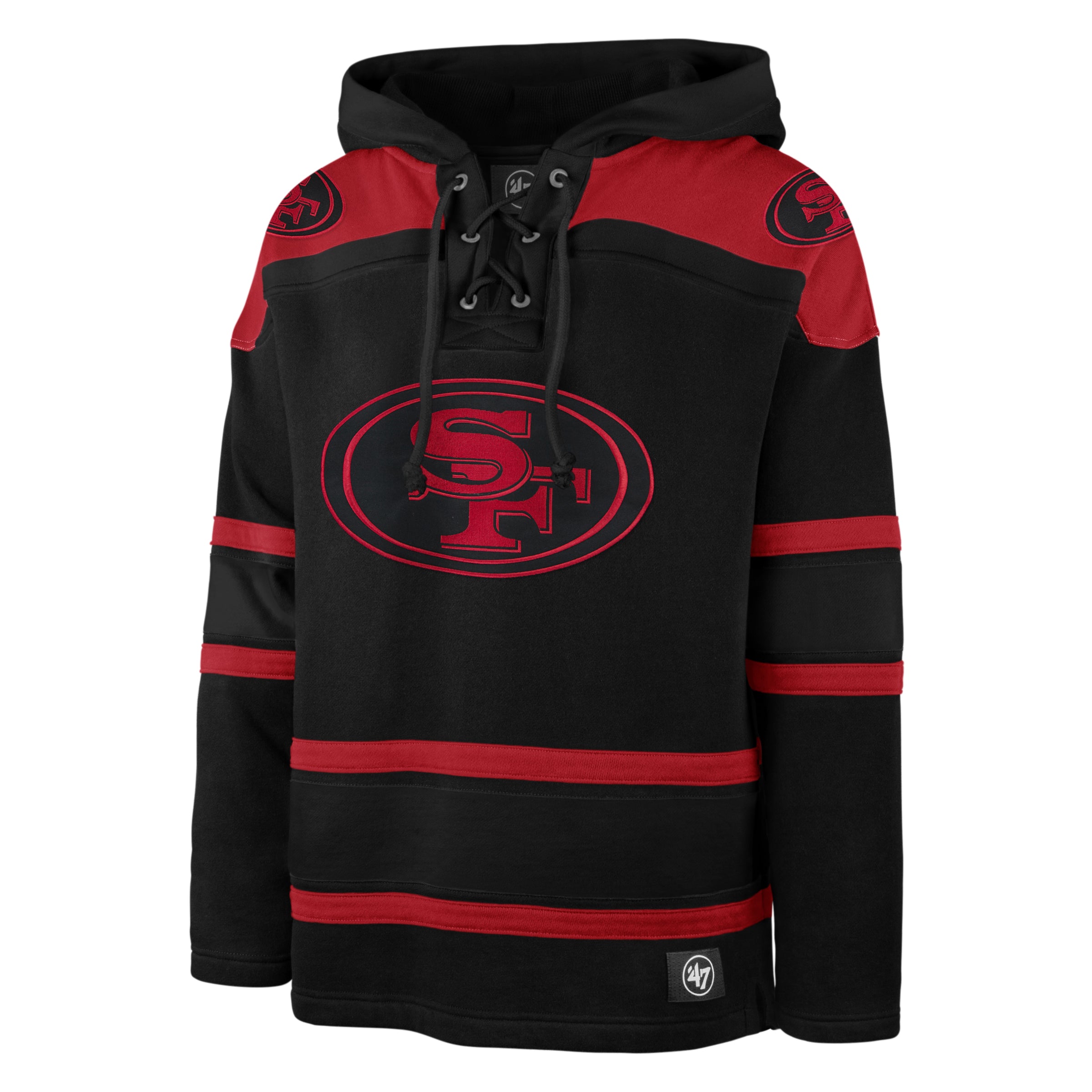 San Francisco 49ers Dark Pop '47 Lacer Hoodie – 47 Brand Canada