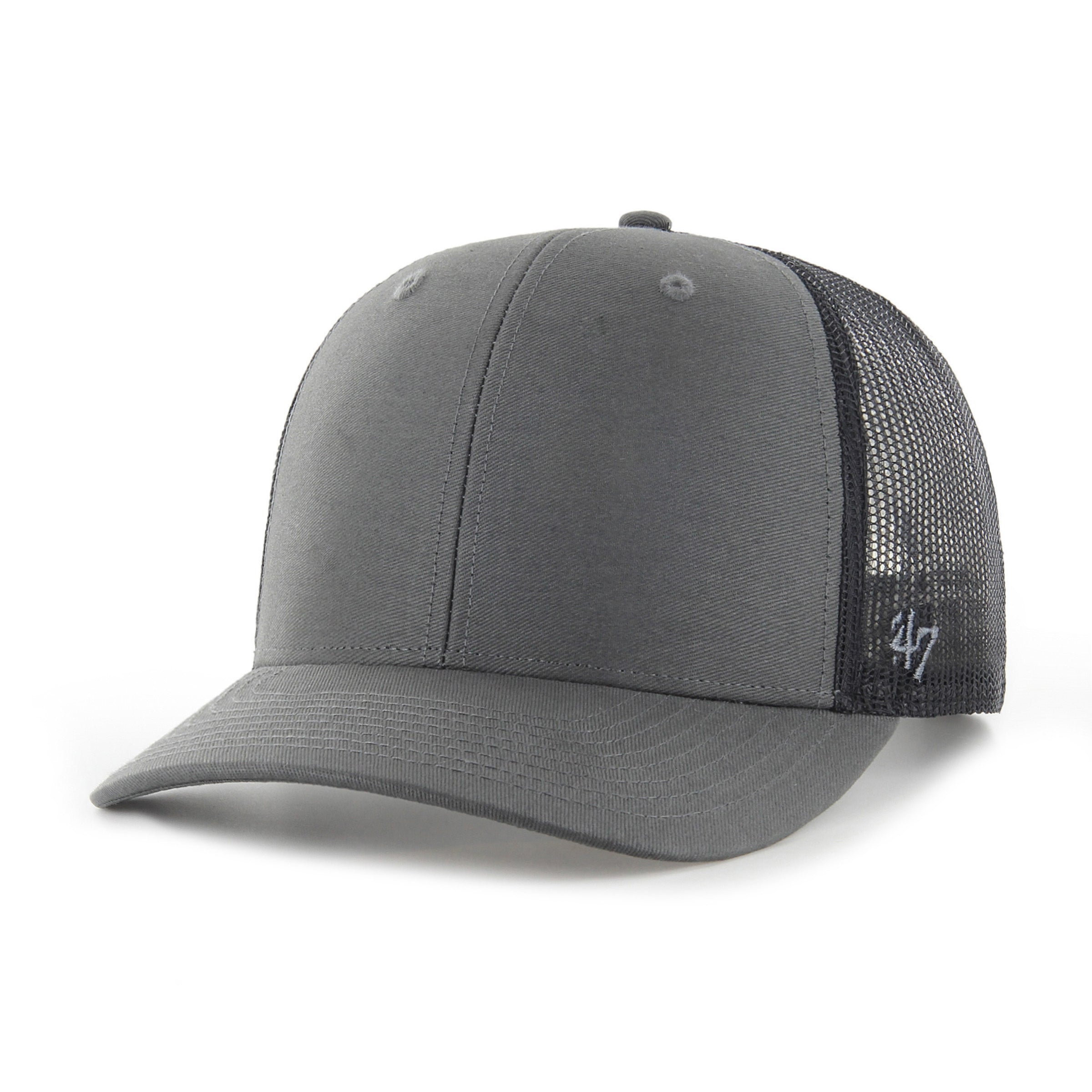 47 Brand Hat Trucker Blank (Charcoal Grey & Black)