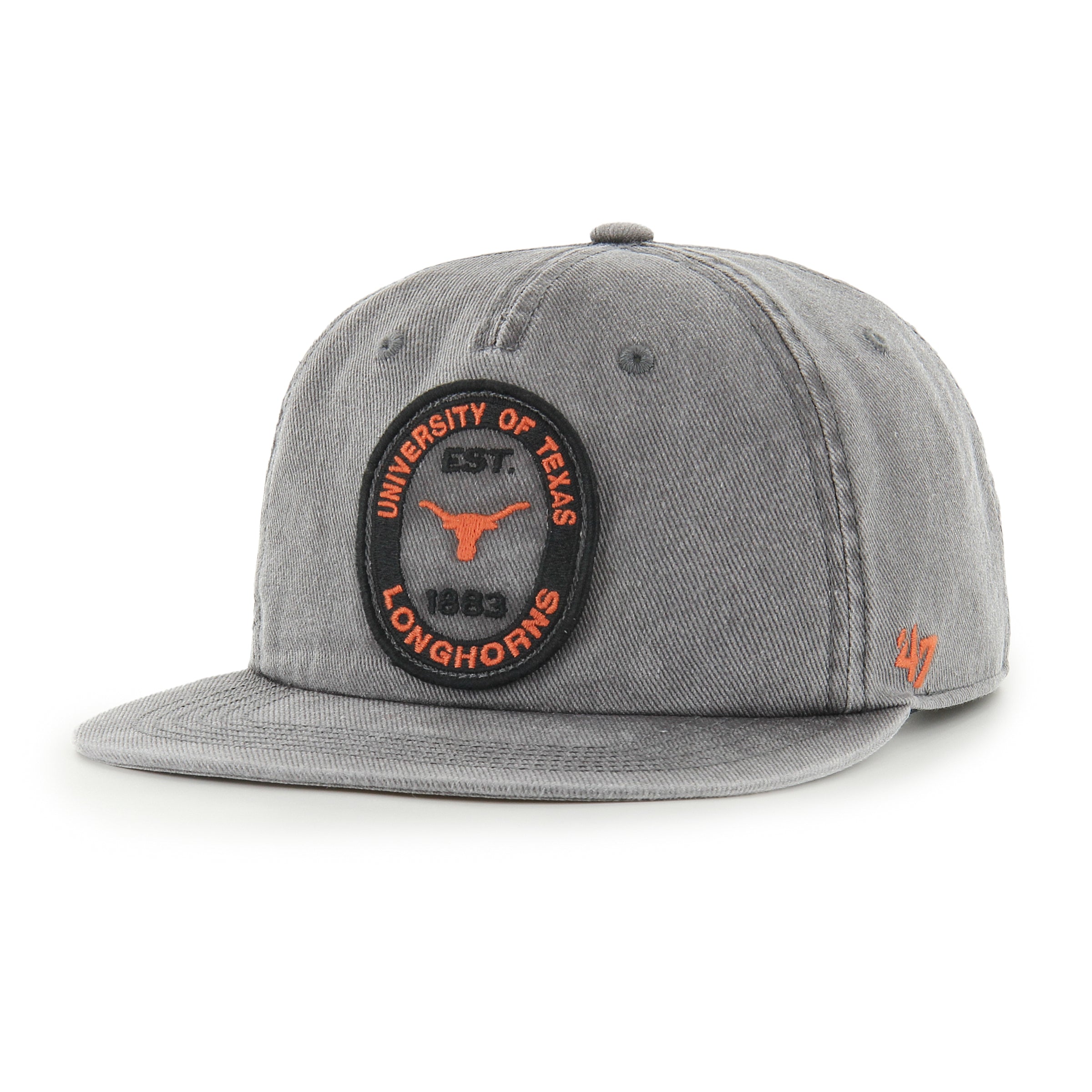 Gray cap with Texas Longhorns logo on a white background