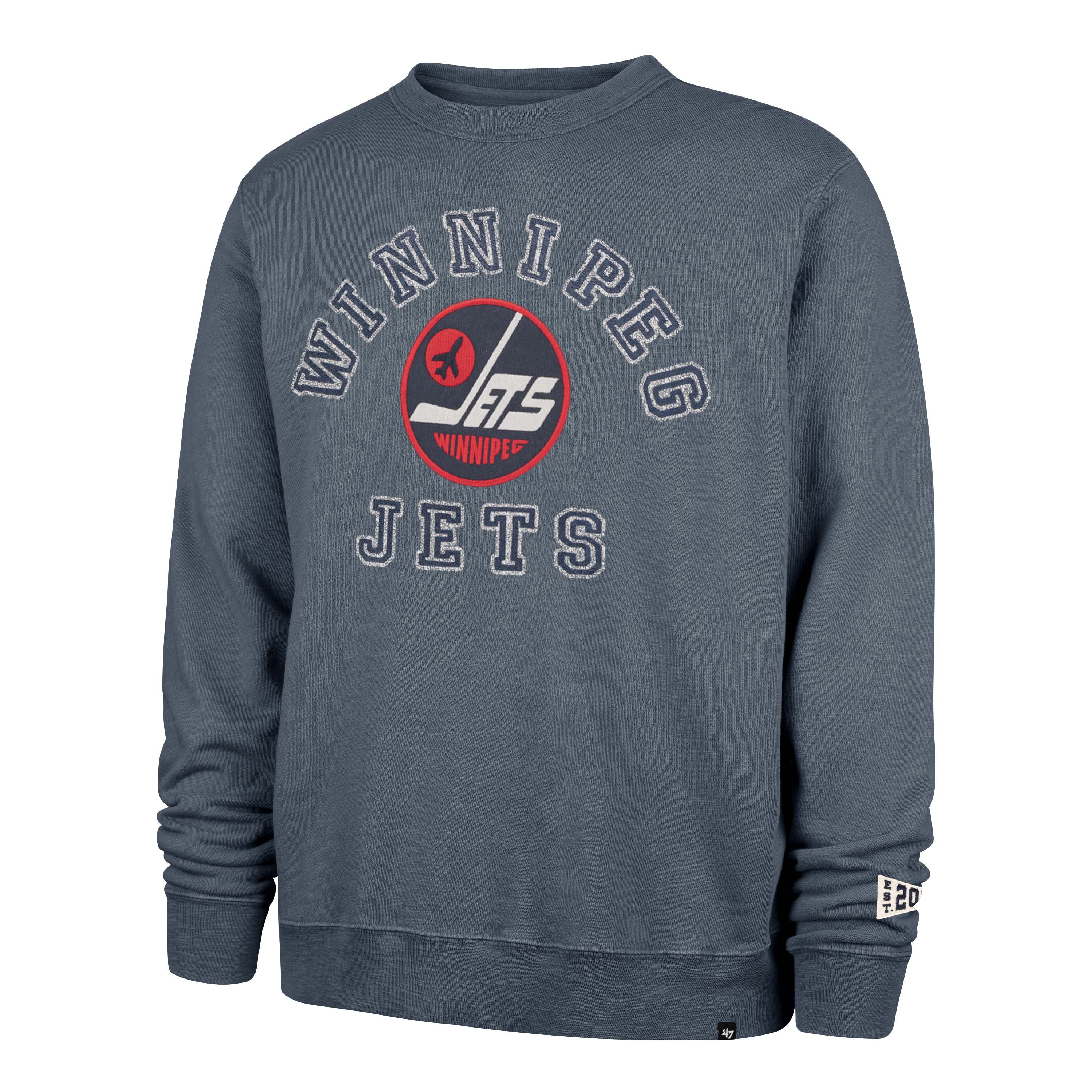 Winnipeg Jets Historic Calderwood Well Worn '47 French Terry Crew