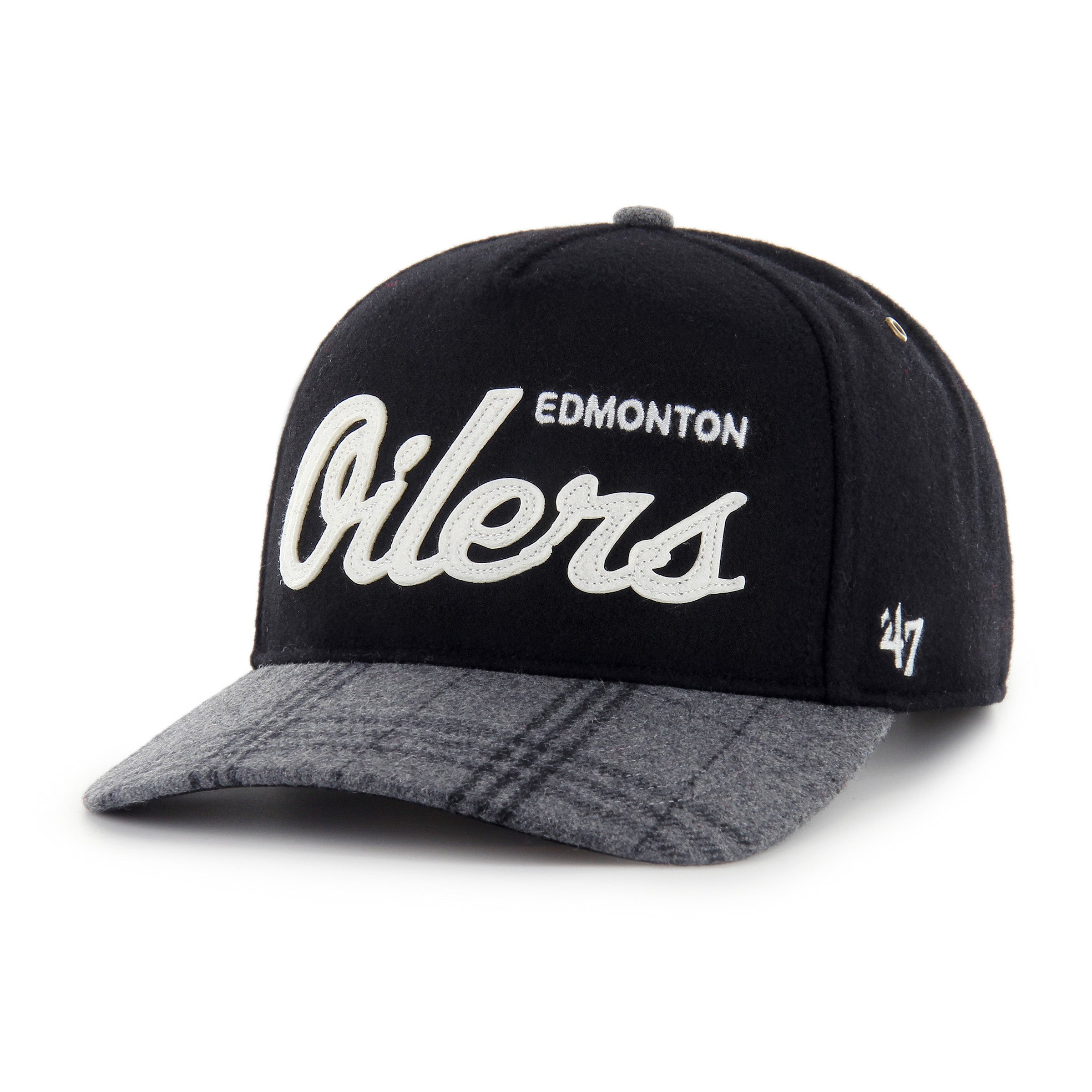 Edmonton Oilers Windowpane Plaid Script '47 HITCH RF