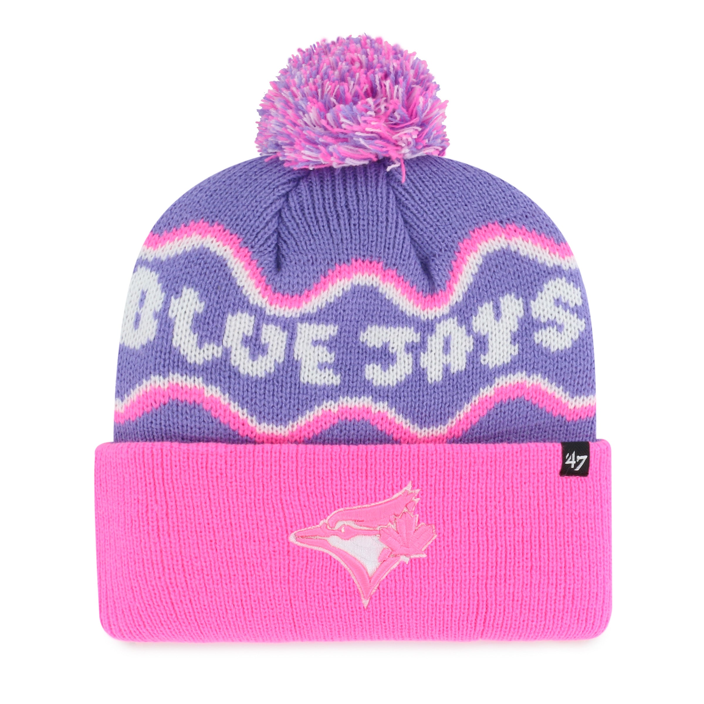 Toronto Blue Jays Youth Squiggle Script '47 Cuff Knit
