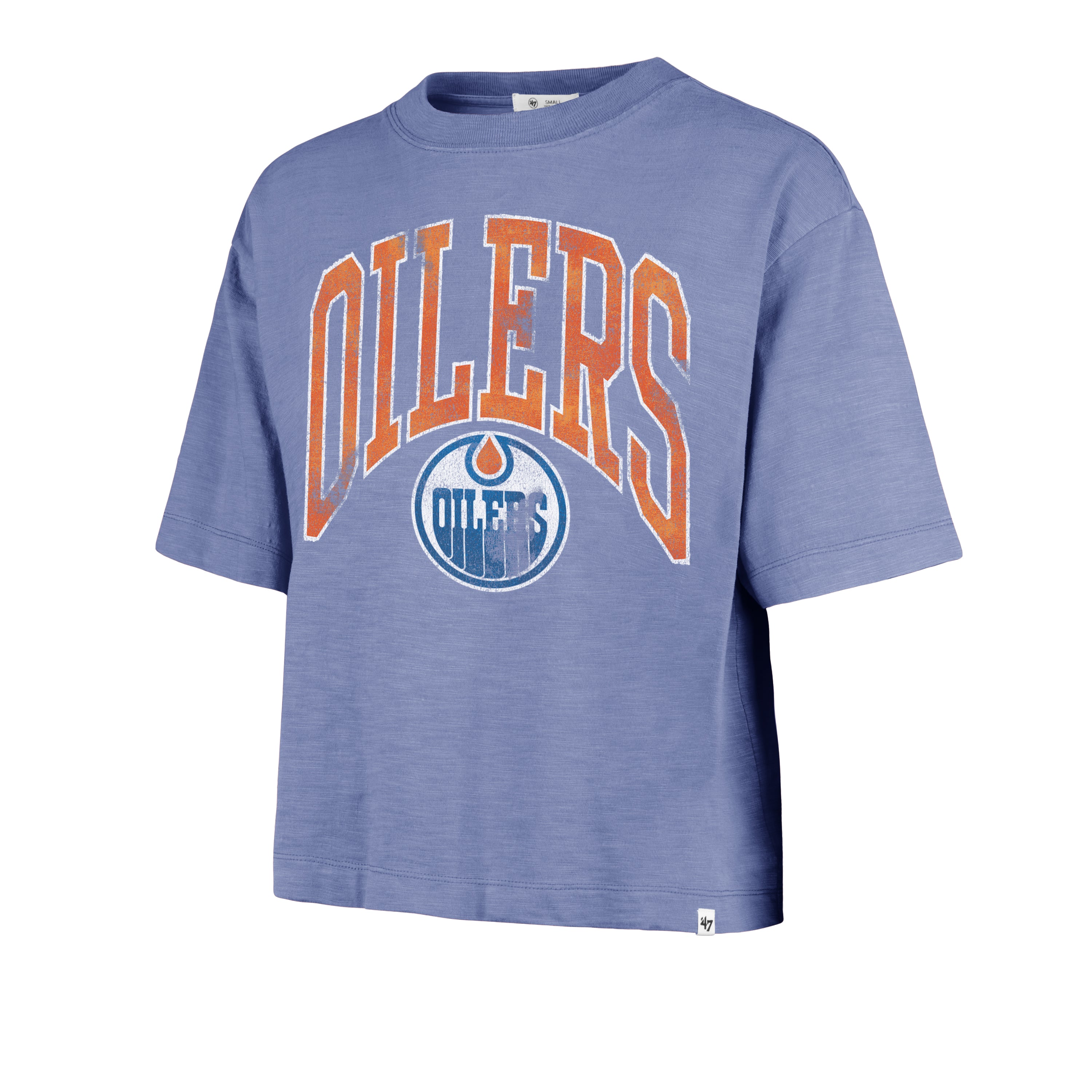 Women's Edmonton Oilers Mindi '47 Heavy Slub Crop Tee