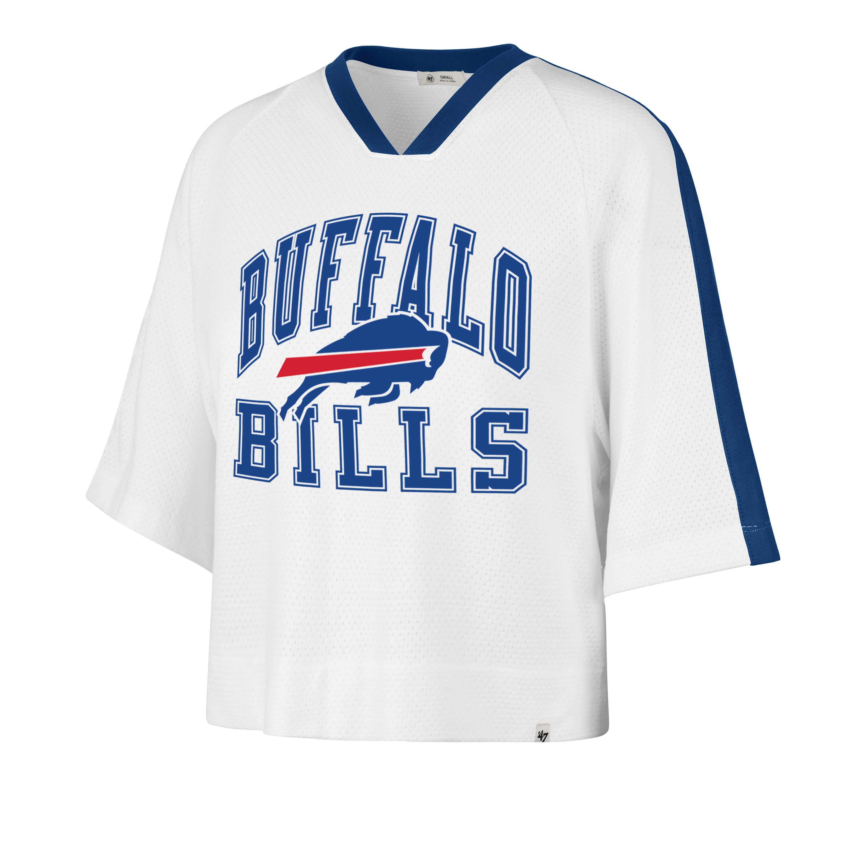 Women's Buffalo Bills Big Overarch '47 Drop Needle Raglan Jersey