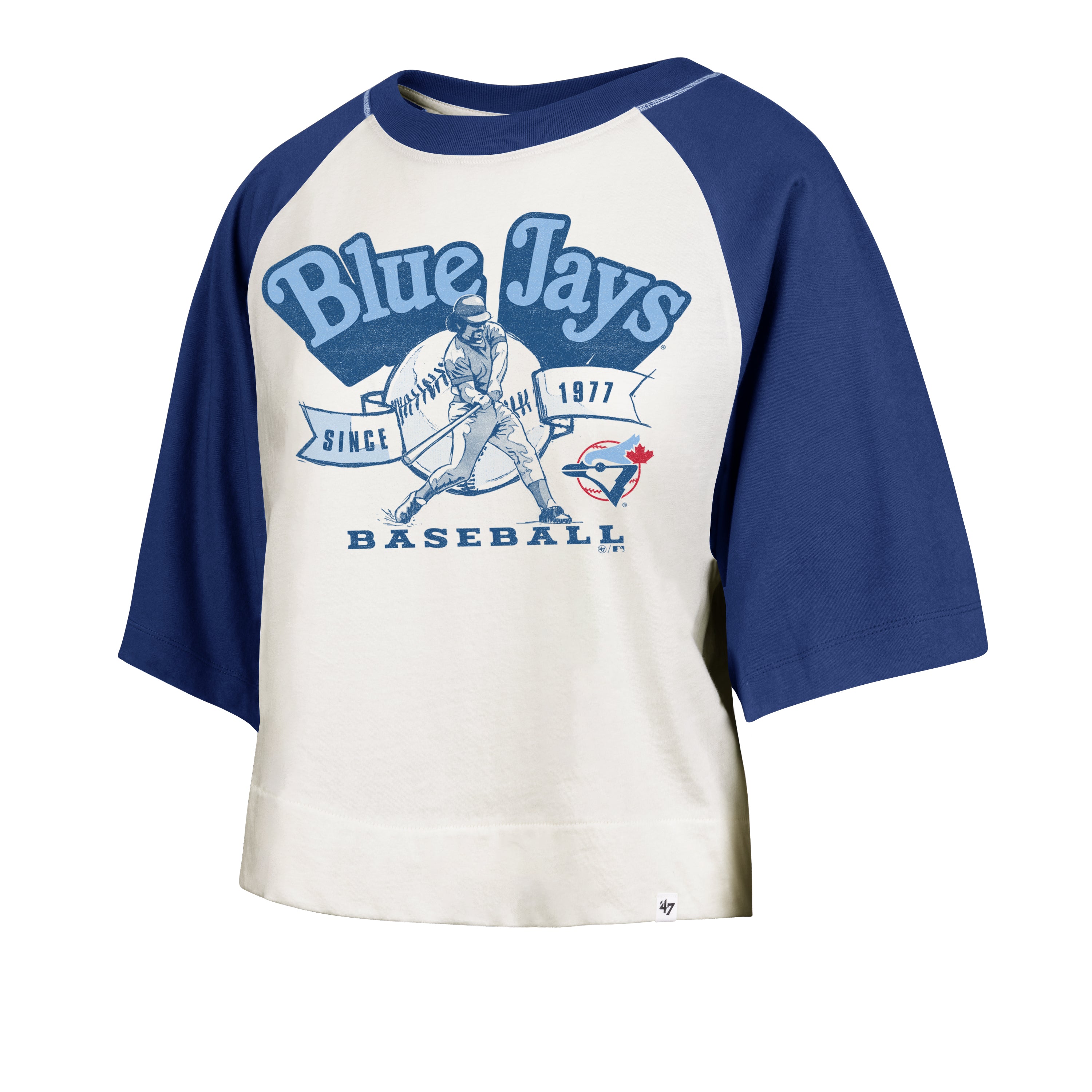 Women's Toronto Blue Jays Infield Shift '47 Raglan Crop Tee