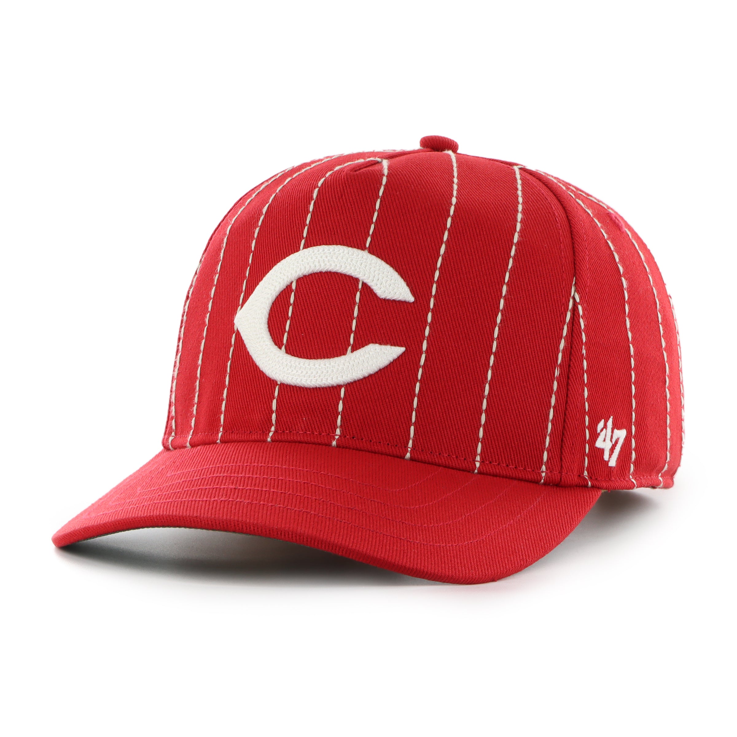 Cincinnati Reds Cooperstown Rawlings Pinstripe '47 HITCH