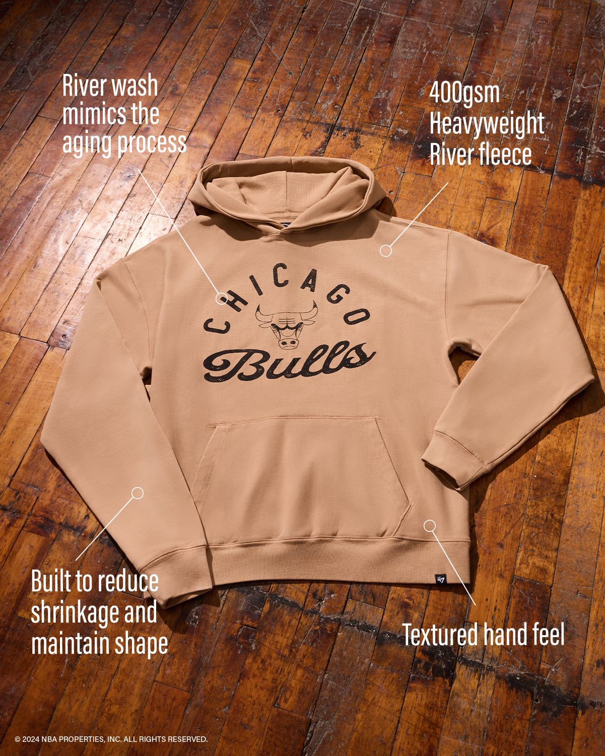 Toronto Raptors Dusted Bowline '47 Hoodie