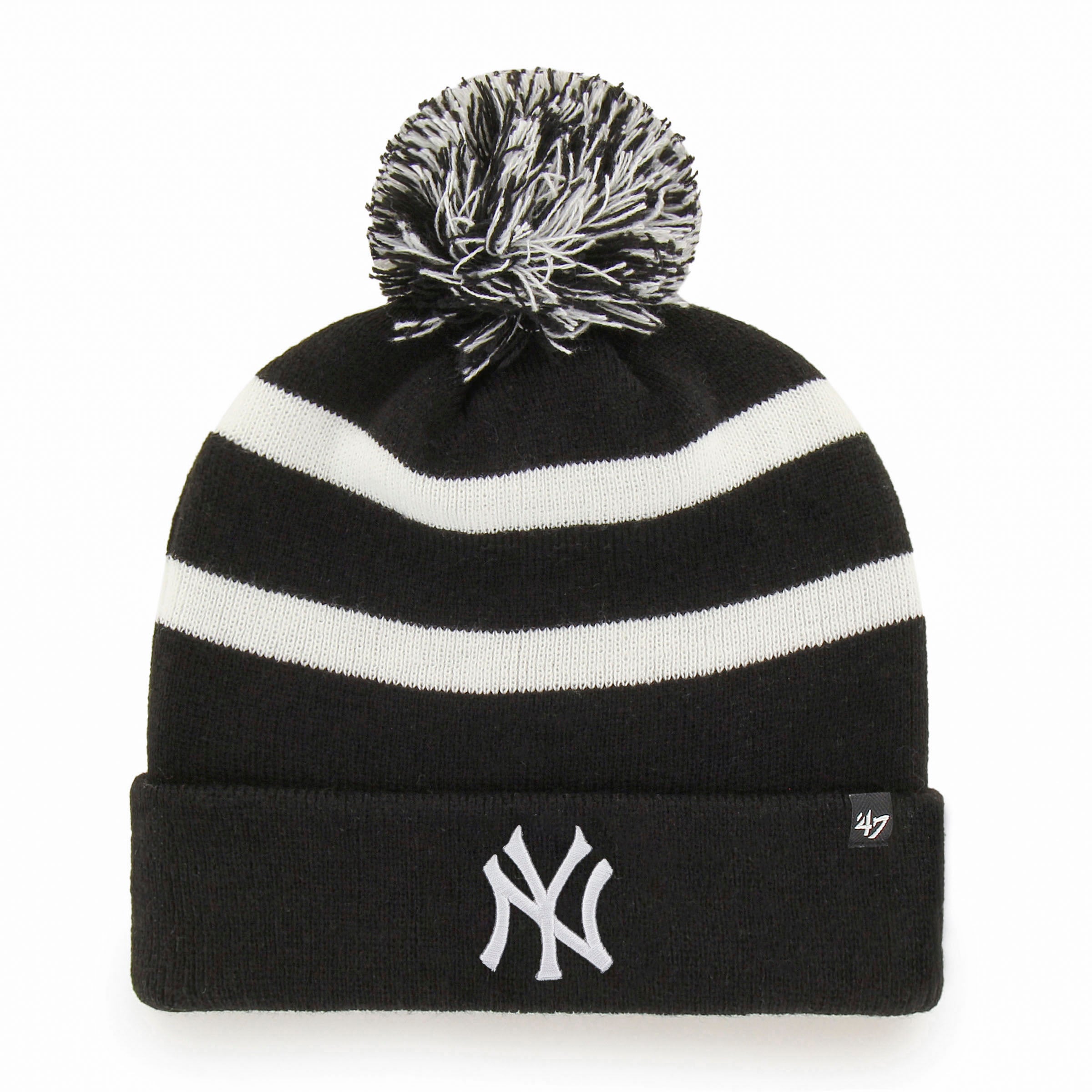 New York Yankees MLB- B & W Breakaway Cuff Knit ( Pom )