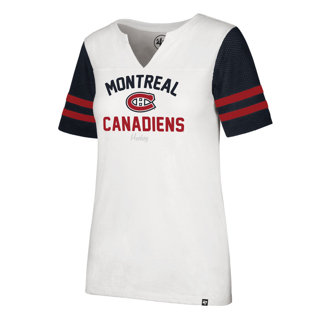 Women's Montreal Canadiens All City '47 Sleeve Stripe Tee - 47 Brand Canada